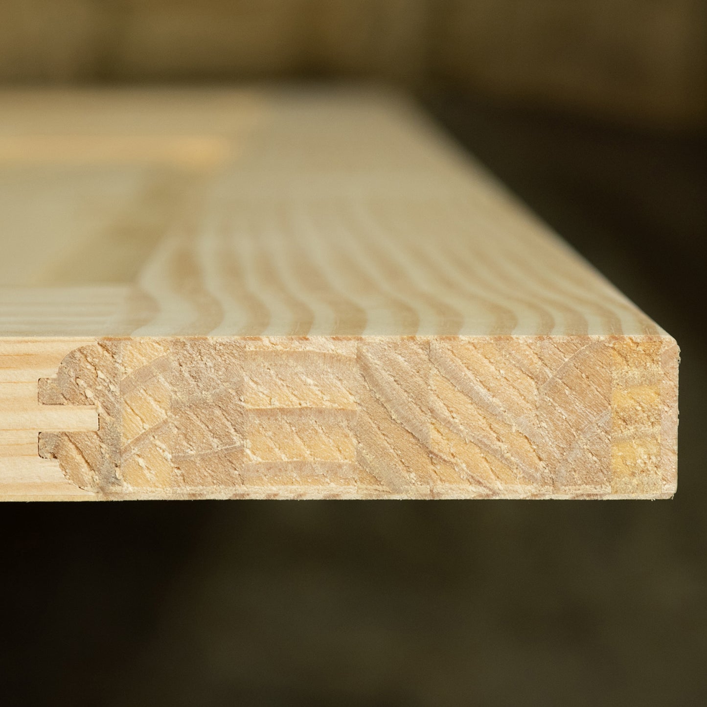 Traditional Louver Panel Solid Unfinished Pine Interior Door Slab
