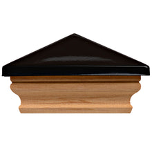 Cambridge Black Metal Top with Cedar Post Cap Slip Over