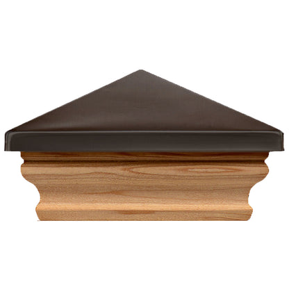 Cambridge Pewter Metal Top with Cedar Post Cap Slip Over