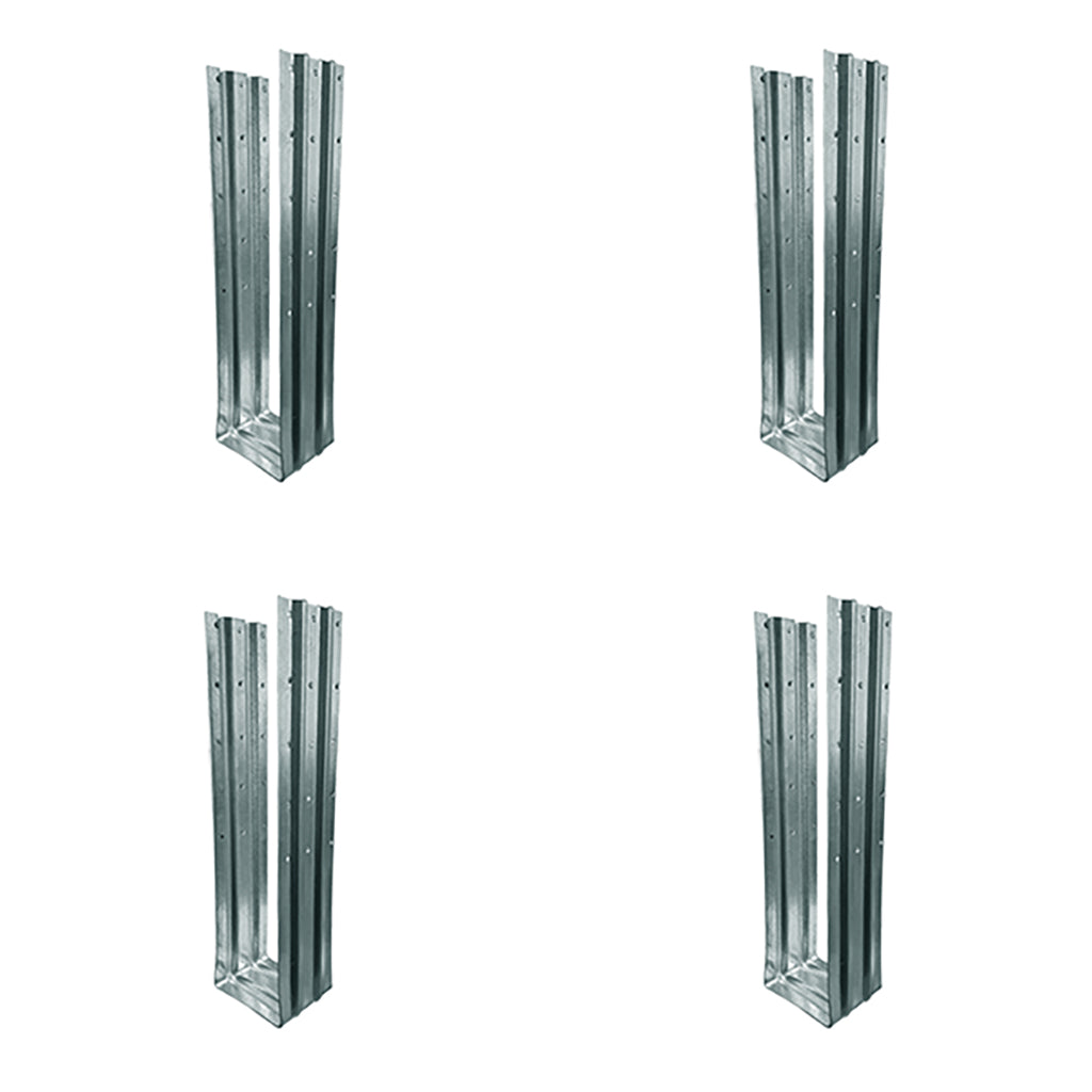 Atlas Galvanized Steel Post Foot Anchor for concrete (4-pieces)