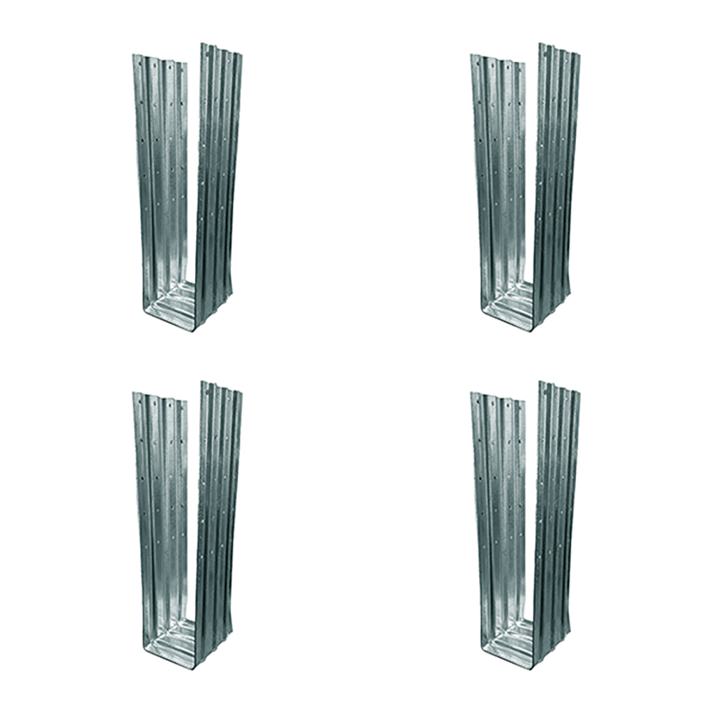 Atlas 6 in. x 4 in. Galvanized Steel Post Foot Anchor for concrete (4-pieces)