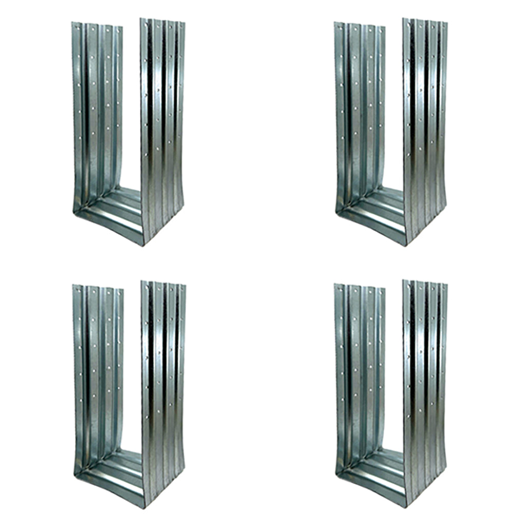 Atlas 4 in. x 4 in. Galvanized Steel Post Foot Anchor for concrete (4-pieces)