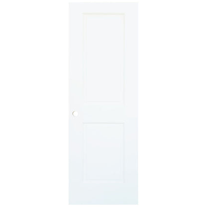 2-Panel Colonial White Interior Door Slab with Bore Hole