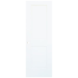 Slab 2-Panel Collonial White with Bore Hole Interior Door
