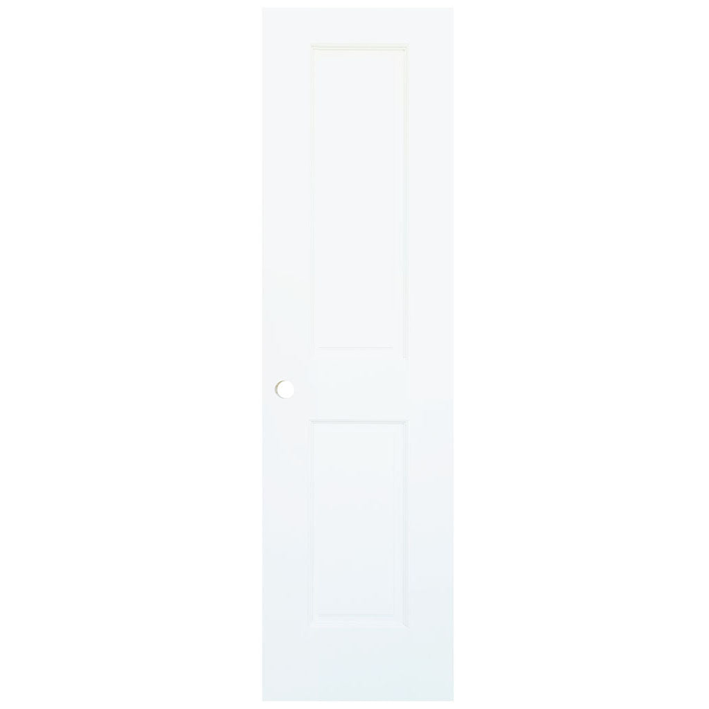 2-Panel Colonial White Interior Door Slab with Bore Hole