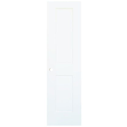 2-Panel Colonial White Interior Door Slab with Bore Hole