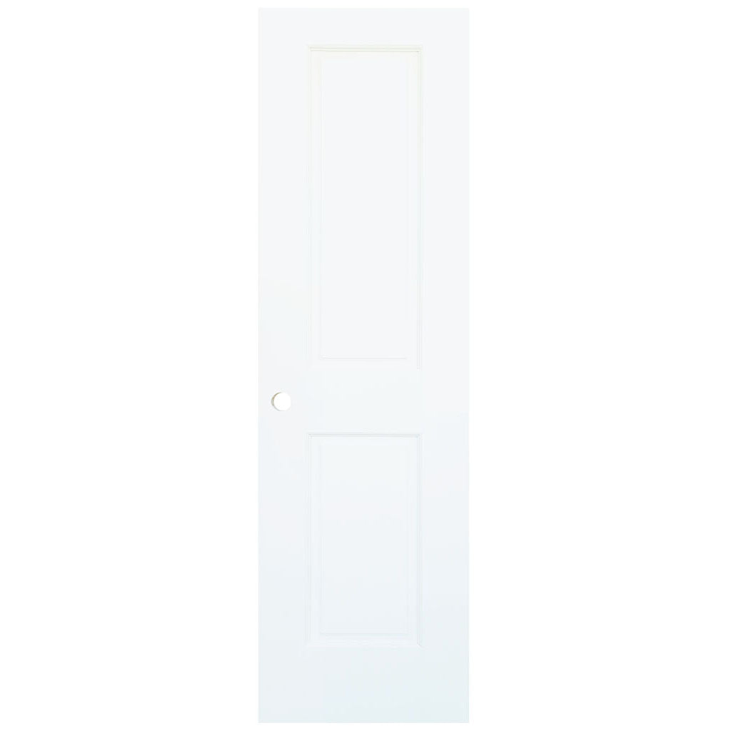 2-Panel Colonial White Interior Door Slab with Bore Hole