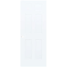 6-Panel Colonial White Interior Door Slab with Bore Hole