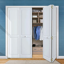 Traditional 4 Panel White  Solid Pine Core Bi-fold Door