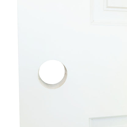 6-Panel Colonial White Interior Door Slab with Bore Hole