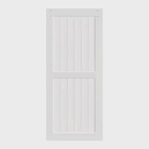 2-Panel White Solid Pine Core Interior Barn Door Slab 360 image