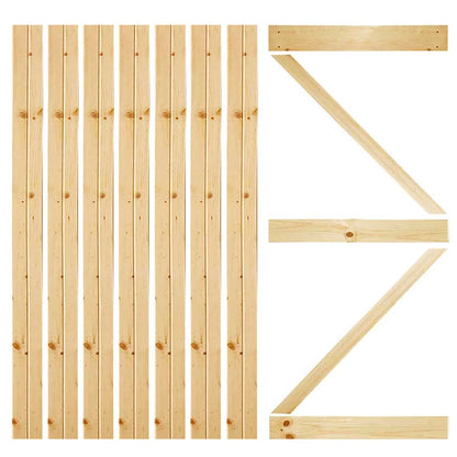 K-Bar Solid Pine Core Unfinished Interior Barn Door Slab DIY Kit