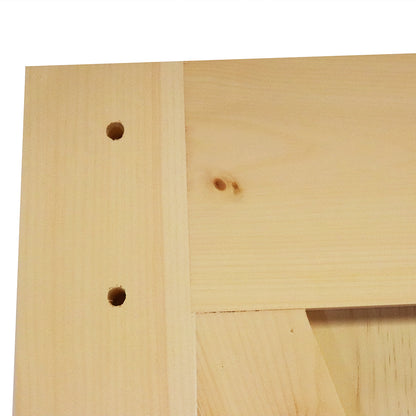 K-Rail Solid Knotty Pine Unfinished Barn Door Assembled Slab