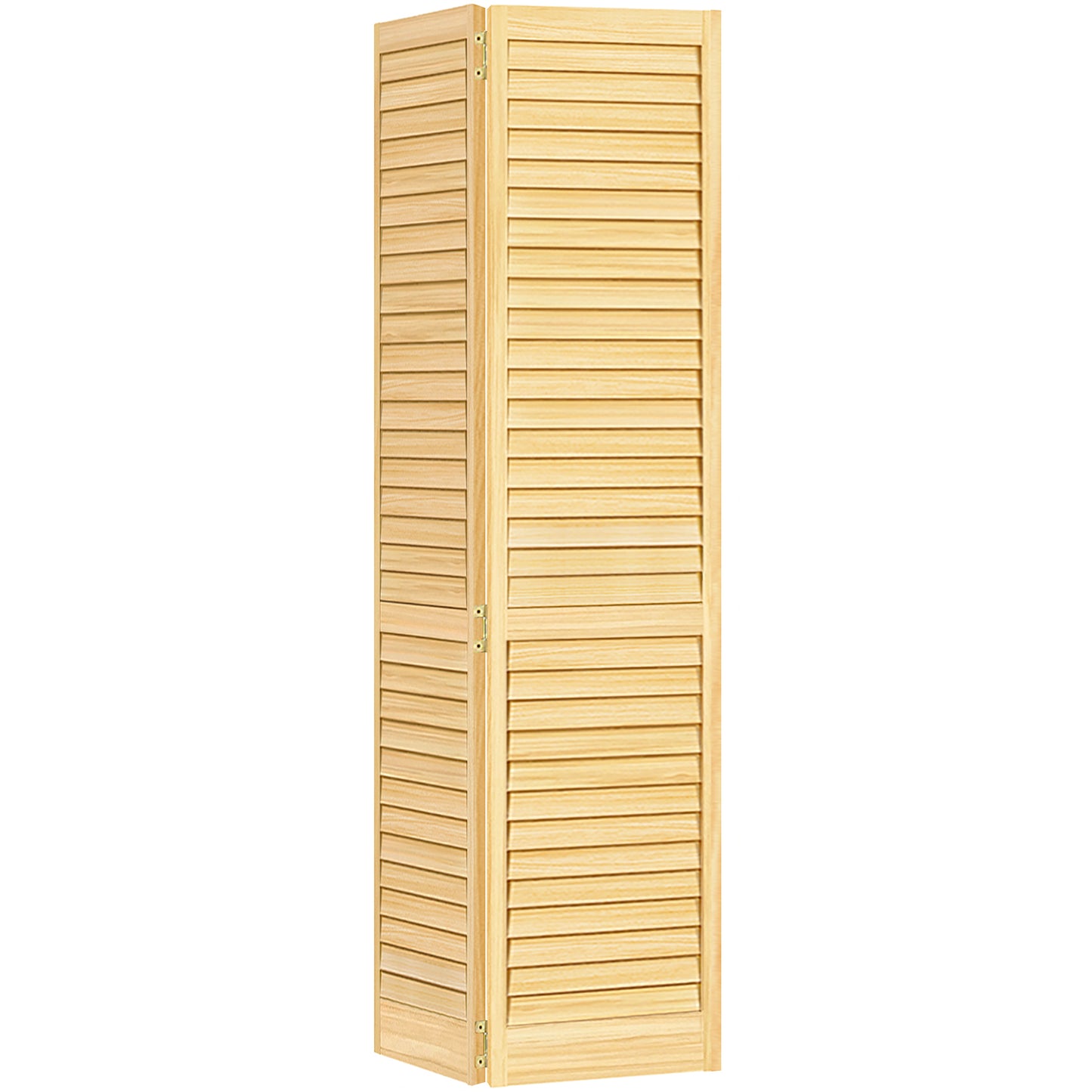 Plantation Louver Louver Solid Core Unfinished Wood Bi-fold Door