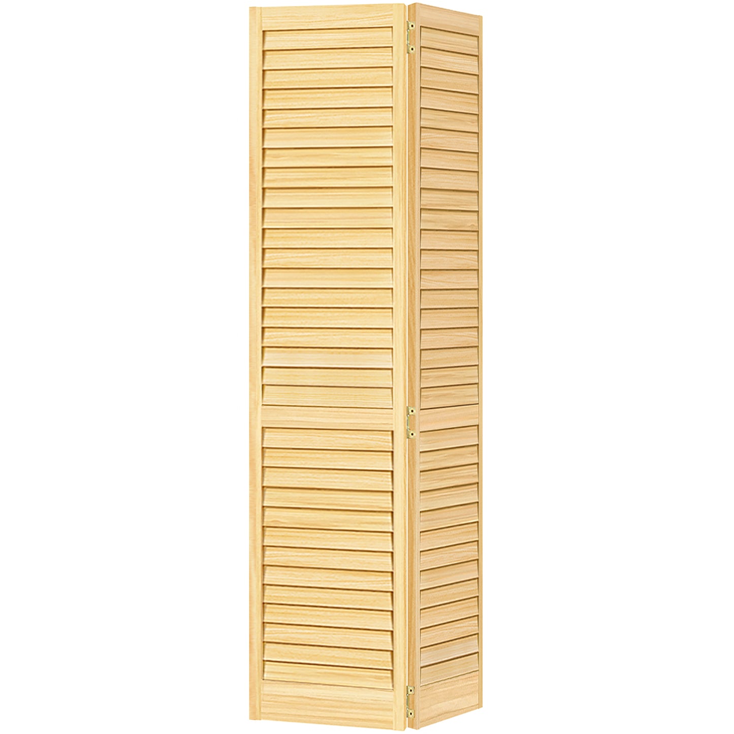 Plantation Louver Louver Solid Core Unfinished Wood Bi-fold Door