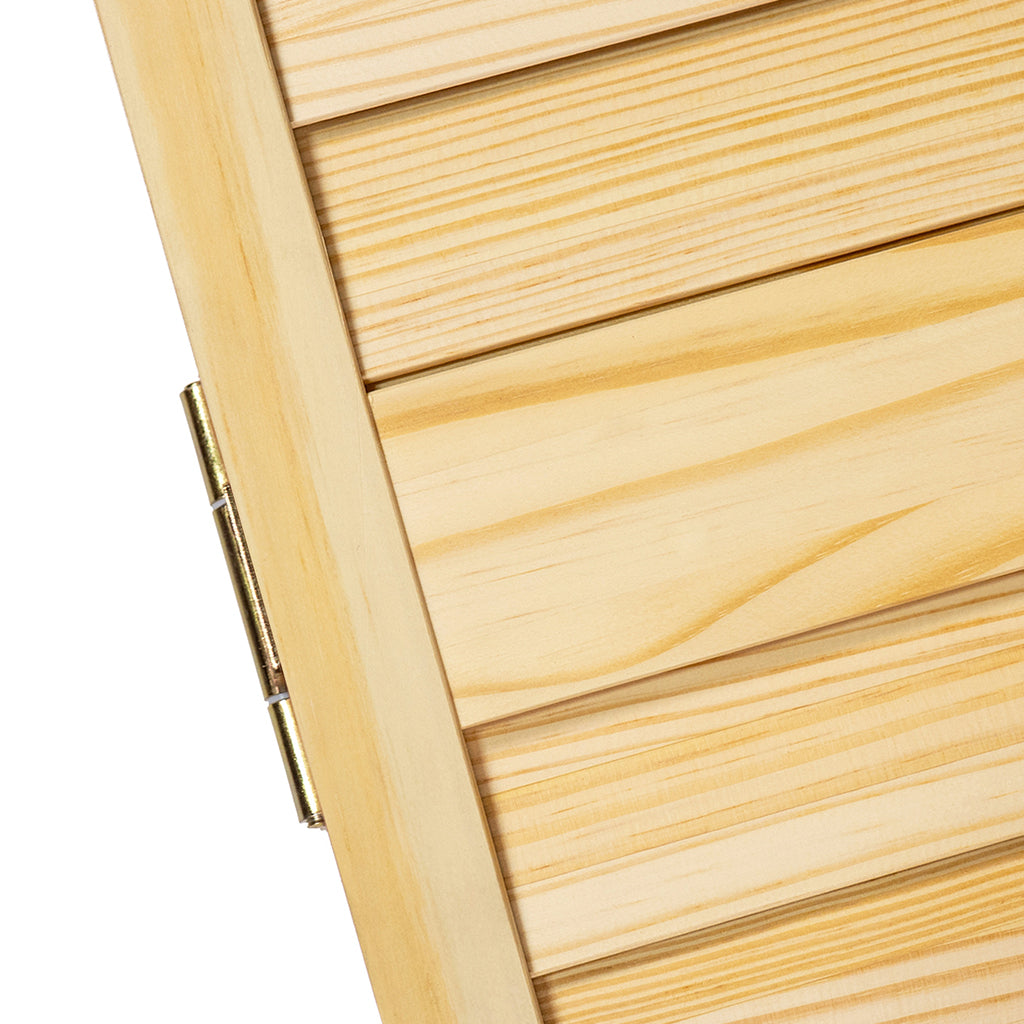 Plantation Louver Louver Solid Core Unfinished Wood Bi-fold Door