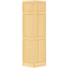 Traditional 6 Panel Clear Solid Core Unfinished Wood Bi-fold Door