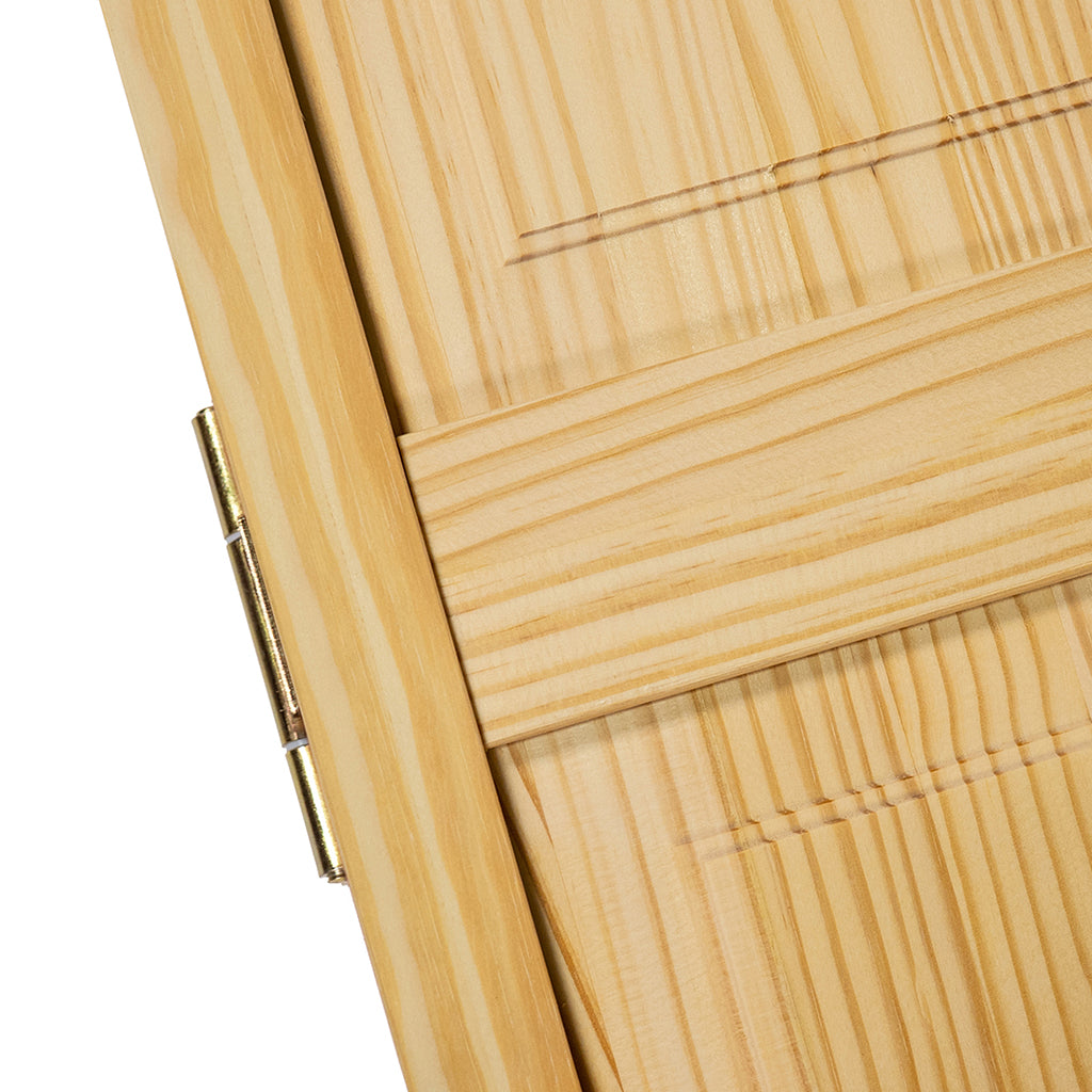 Traditional 6 Panel Clear Solid Core Unfinished Wood Bi-fold Door
