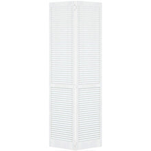 Traditional Louver Louver White Solid Core Wood Bi-fold Door