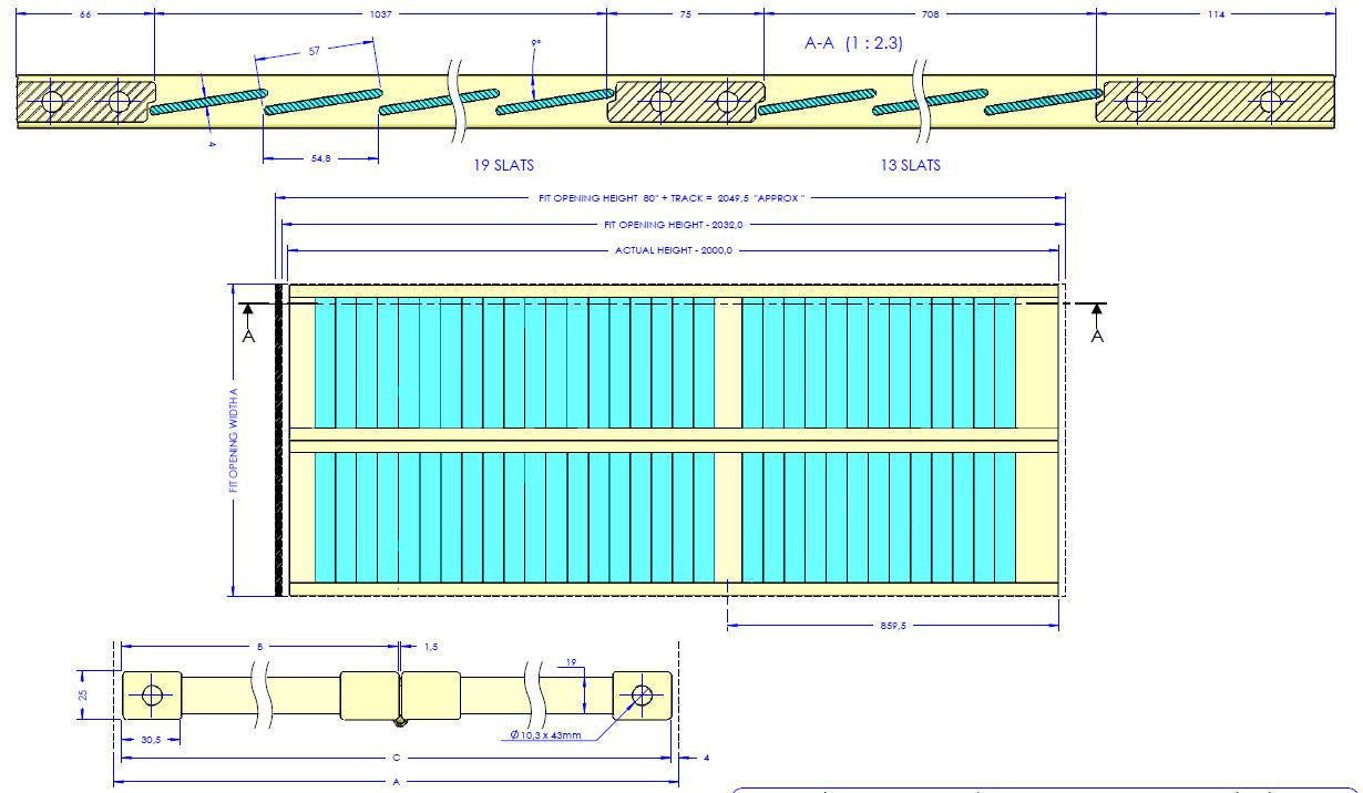 Plantation Louver Louver Solid Core Unfinished Wood Bi-fold Door