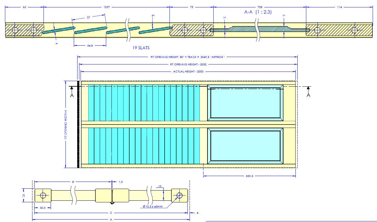 Plantation Louver Panel Solid Core Unfinished Wood Bi-fold Door