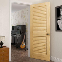 Plantation Louver Louver Solid Pine Unfinished Interior Door Slab