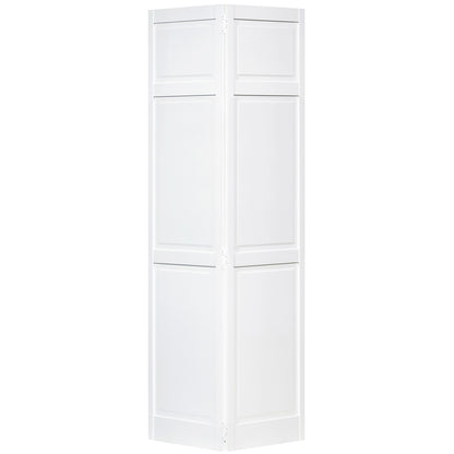Traditional 6 Panel White  Solid Pine Core Bi-fold Door