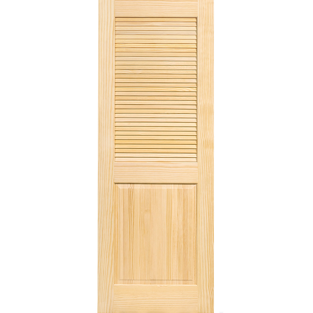 Traditional Louver Panel Solid Unfinished Pine Interior Door Slab