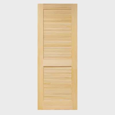 Traditional Louver Louver Solid Pine Unfinished Interior Door Slab