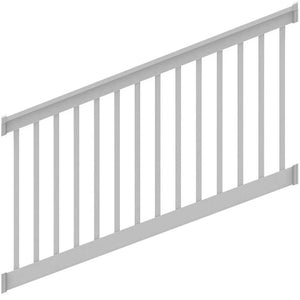 Deck Railing Finyl Line™ T-Top Vinyl White Square Stairs