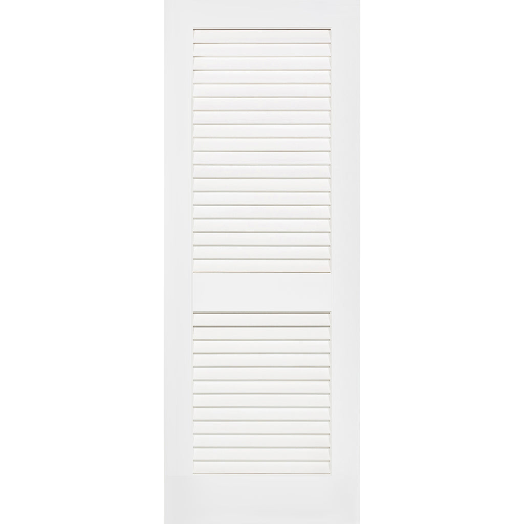 Plantation Louver Louver Solid Core White Interior Door Slab