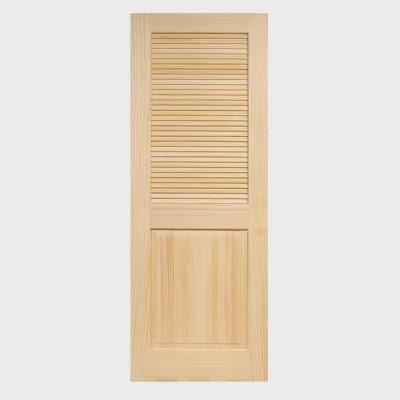 Traditional Louver Panel Solid Unfinished Pine Interior Door Slab