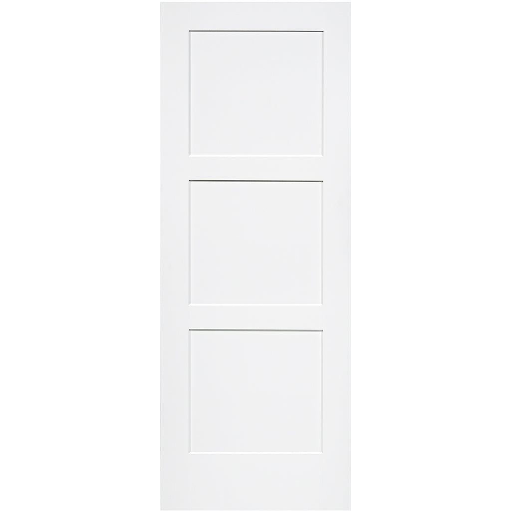 Shaker 3 Panel Solid Core White Interior Door Slab