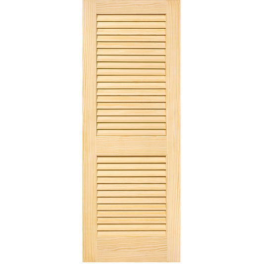 Plantation Louver Louver Solid Pine Unfinished Interior Door Slab