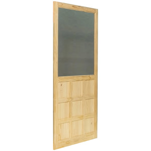 Screen Door Wood 9-Panel Stainable