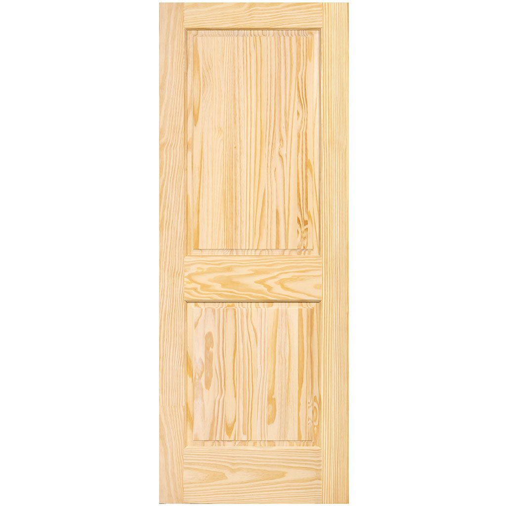 2-Panel Colonial Solid Pine Unfinished Interior Door Slab