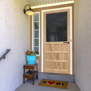 Screen Door Wood 9-Panel Stainable