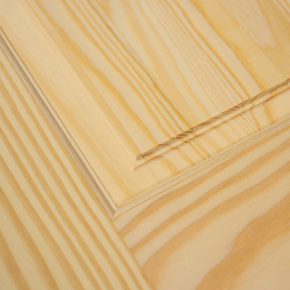 6-Panel Colonial Solid Pine Unfinished Interior Door Slab Closeup