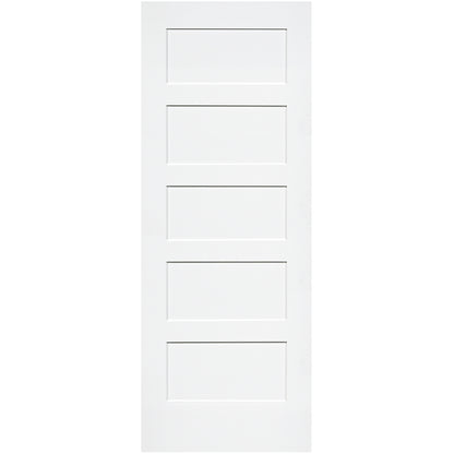 Shaker 5 Panel Solid Core White Interior Door Slab