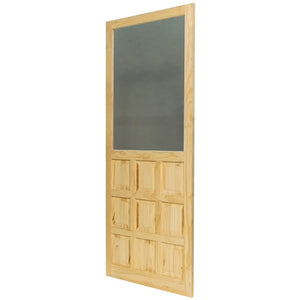 Screen Door Wood 9-Panel Stainable