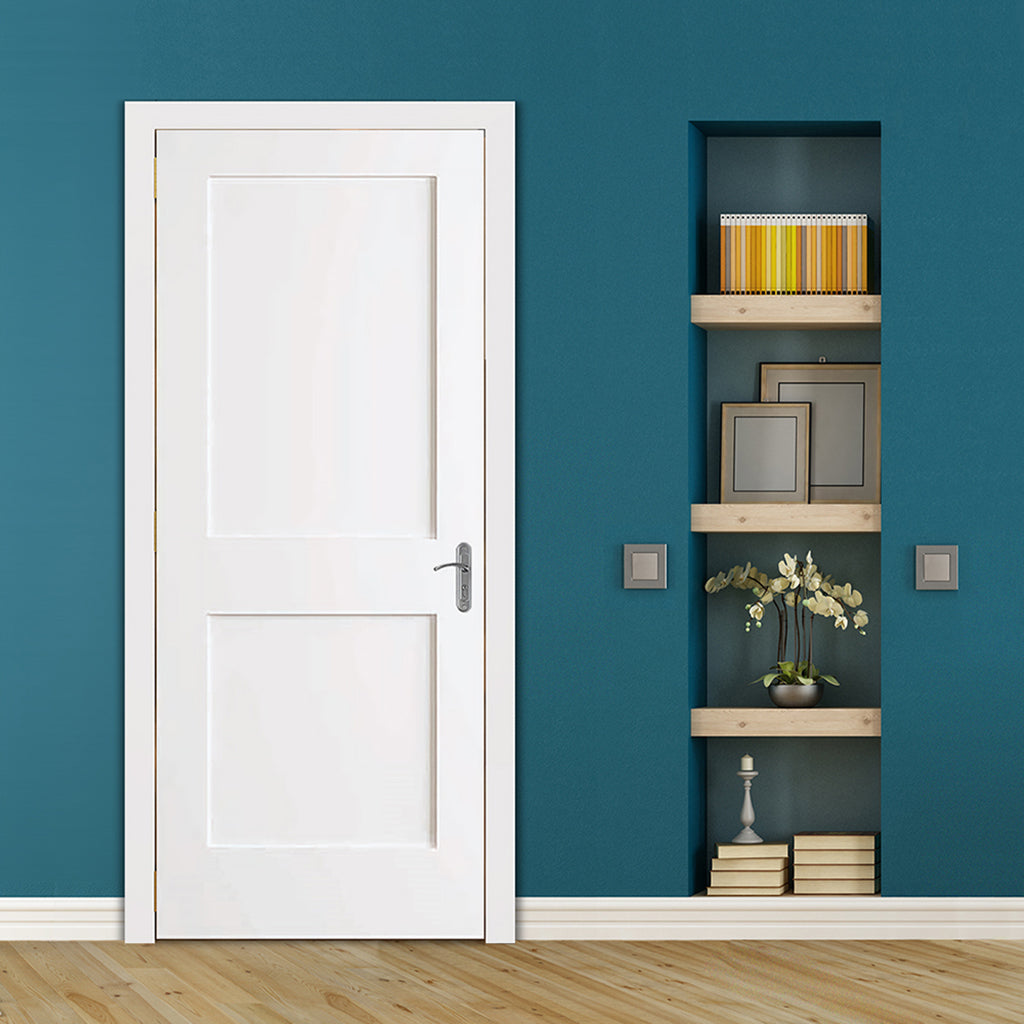 Shaker 2 Panel Solid Core White Interior Door Slab