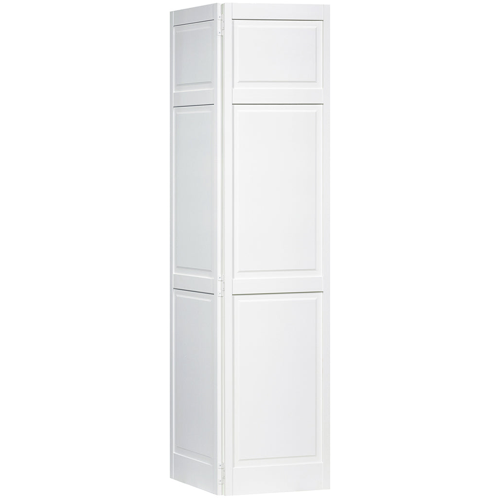 Traditional 6 Panel White  Solid Pine Core Bi-fold Door