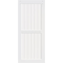 2-Panel White Solid Pine Core Interior Barn Door Slab
