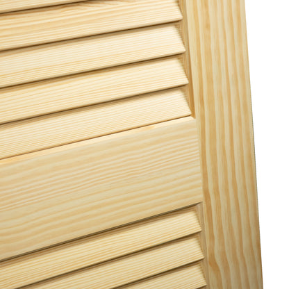 Plantation Louver Louver Solid Pine Unfinished Interior Door Slab