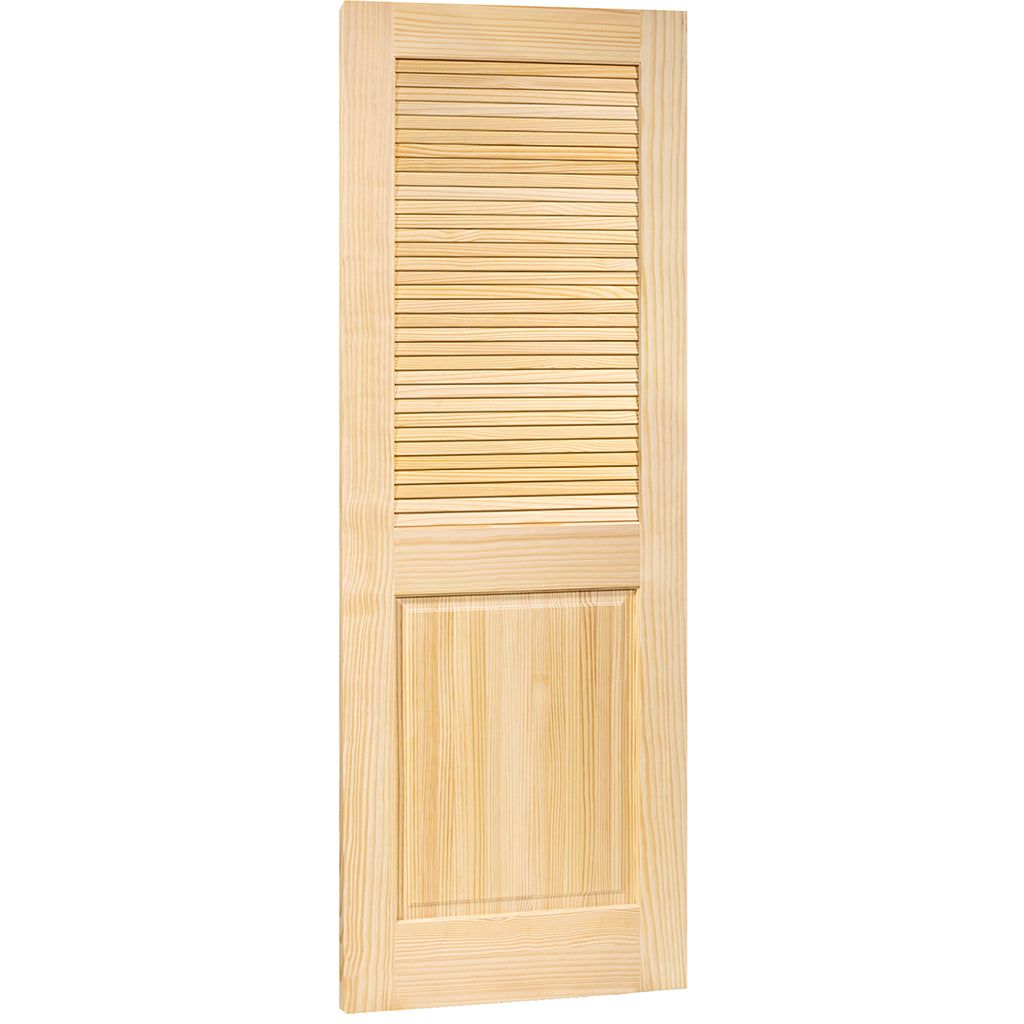 Traditional Louver Panel Solid Unfinished Pine Interior Door Slab