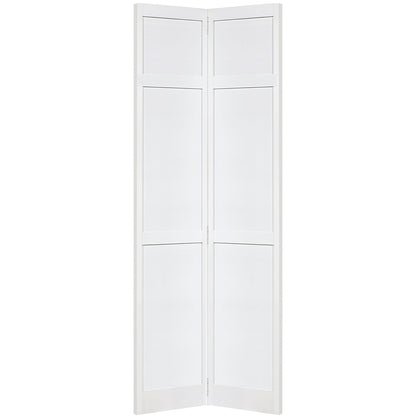 Traditional 6 Panel White  Solid Pine Core Bi-fold Door