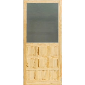 Screen Door Wood 9-Panel Stainable