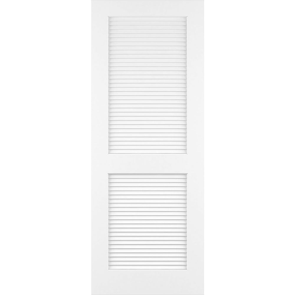 Traditional Louver Louver Solid Core White Interior Door Slab