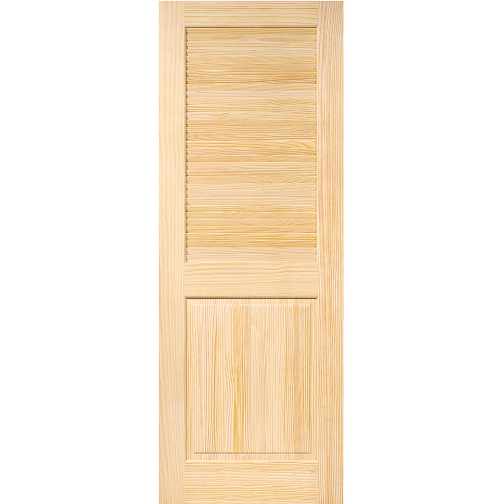 Traditional Louver Panel Solid Unfinished Pine Interior Door Slab