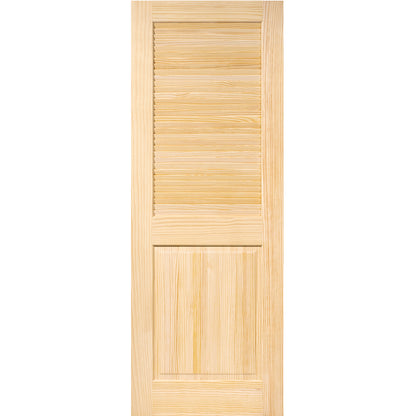 Traditional Louver Panel Solid Unfinished Pine Interior Door Slab